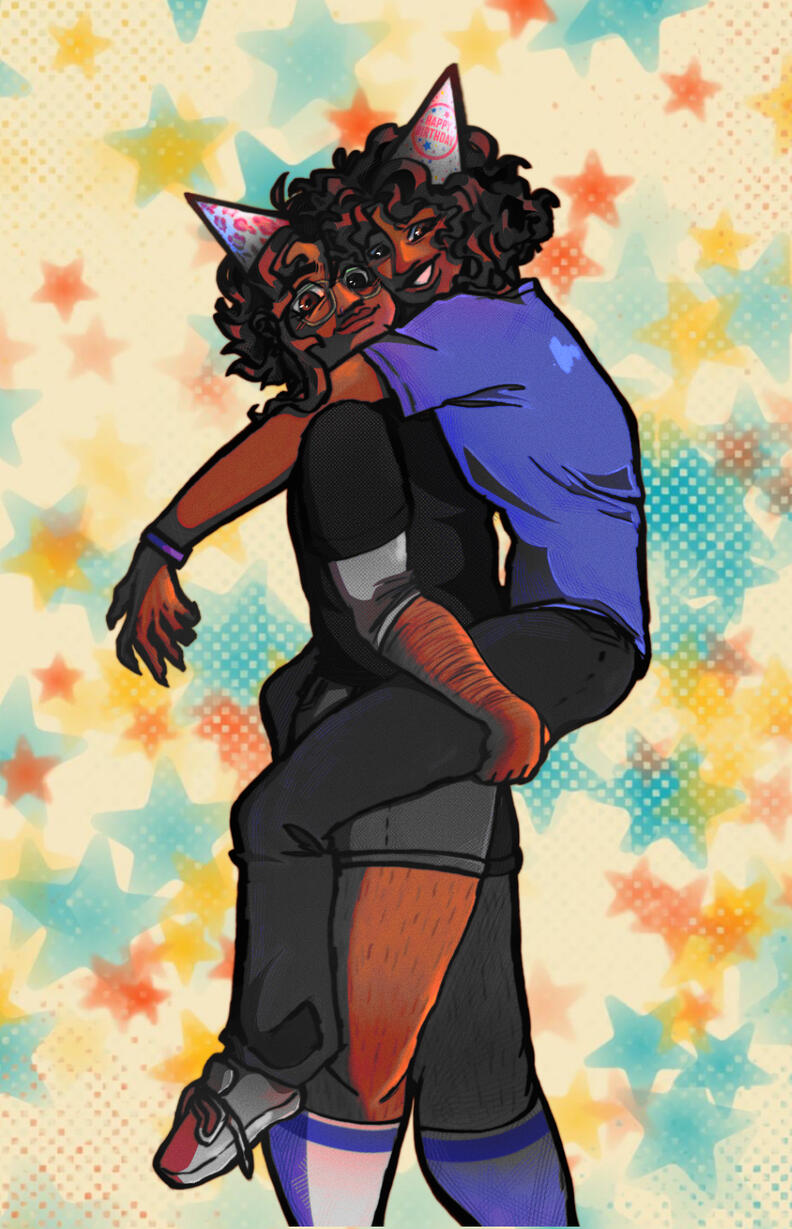 Birthday Friends Full Render. 2023